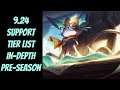9.24 Support Tier List In-depth -- The Strategy Professor -- League of Legends