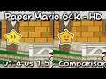 Paper Mario 64 HD - 4K Project | v1.4 vs 1.5 Comparison (New texture pack)