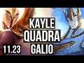 KAYLE vs GALIO (MID) (DEFEAT) | Quadra, Legendary | NA Diamond | 11.23
