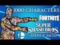 1000 Characters Doing Fortnite Dances in Brawl! (Smash Bros. Mod) [APRIL FOOLS!]