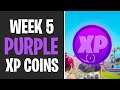 All Purple XP Coin Locations WEEK 5 - Fortnite