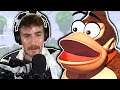 Adult Man gets punished after each death in Donkey Kong Country