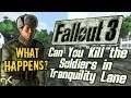 Fallout 3 | Killing the Fail safe Soldiers in Tranquility Lane | What Happens?