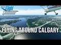 Flying around Calgary, Canada (MS Flight Simulator 2020)