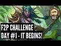 F2P Challenge Day #1: The Quest for Legend Begins | Ashes of Outland | Hearthstone