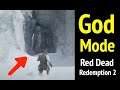 God Mode in Red Dead Redemption 2: Going Down Glacier Crevice Out of Map (RDR2)