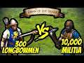 300 Elite Longbowmen vs 10,000 Militia | AoE II: Definitive Edition