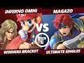 Thunder Smash 3 SSBU - TG InfernoOmni (Mario, Ken) VS  Magazo (Roy) Smash Ultimate Winners Bracket