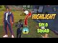 FREE FIRE HIGHLIGHT SOLO VS SQUAD!!! BEST MOMENT?! - GARENA FREE FIRE