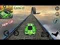 Impossible Car Stunts Tracks 3D_New Green Car_Level 13 - Android Car Gameplay