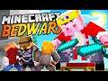 TEAM CRAFTED Plays Minecraft BED WARS!