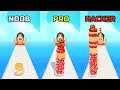 NOOB vs PRO vs HACKER in Pancake Run (NEW UPDATE!)