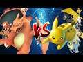 Pokemon Battle: Fire Starter Pokémon Vs Electric Type Pokémon