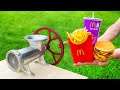 EXPERIMENT : McDonald’s burger and fries vs MeatGrinder