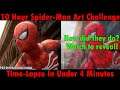 Spider-Man PS5 Art Challenge (on Canvas with Pencils and Acrylic Paints)