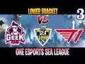 Geek Fam vs T1 Game 3 | Bo3 | Lower Bracket One Esports SEA League | DOTA 2 LIVE