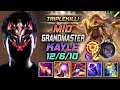 GrandMaster Kayle MID vs Sylas - 천상계 장인 미드 케일 템트리 룬 내셔 집공 ケイル Кейл 正义天使 凱爾 - LOL KR 11.16