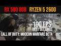 RX 580 | Ryzen 5 2600 Call of Duty Modern Warfare best settings
