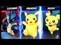 Super Smash Bros Ultimate Amiibo Fights – Request #20331 Lucario vs Pikachu & Pichu