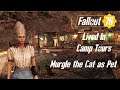 Fallout 76 Camp Tour, Building Tips & Location Ideas - Murgle the Cat as Pet
