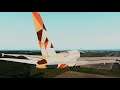 ETIHAD A380 Crosswind Landing Manchester [X-Plane 11]