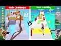 Perfect Level #89 NOOB VS PRO VS HACKER in Run Healthy, Hair Challenge  - android ios Zig vs Sharko