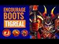 Tigreal Best Gameplay with New Encourage Roam Boots in Mobile Legends