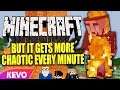 Minecraft but it gets more chaotic every minute