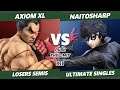 Push the Limit 12 Losers Semis - Axiom XL (Kazuya) Vs. naitosharp (ZSS, Joker) SSBU Ultimate