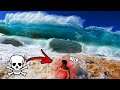 The Scariest Thing I've Ever Seen In Person!! (Massive Shore Break Waves)