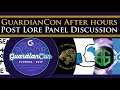 Destiny 2 Lore at GuardianCon - Post Lore Panel Discussion W/Myelin, Beard, Ishtar & FFC