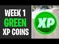 All Green XP Coin Locations WEEK 1 - Fortnite Chapter 2 Season 3