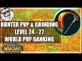 Classic World of Warcraft 1.12 Vanilla Hunter World PvP & Grinding Lvl 24 - 27 LIVE VOD