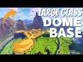 How to make a Large Glass Dome in Minecraft Survival: Minecraft SMP Base in AlphaCraft with Avomance