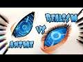 ANIME VS REALISM - How to draw anime eyes (LEONARDO WATCH) KEKKAI SENSEN DRAWING