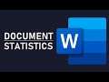 How To Show Document Information & Statistics (Size, Characters, Lines, Editing Time, etc) - MS Word