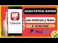 Cashzine [App para Gana dinero leyendo noticias] Ganar paypal 🤑
