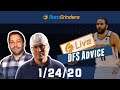 DRAFTKINGS NBA DFS PICKS AND STRATEGY 1/24/20 GRINDERSLIVE