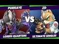 S@X 342 Losers Quarters - Porkaye (Wolf) Vs. ZD (Fox) Smash Ultimate - SSBU