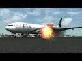 PIA 777-200 Emergency Dubai Left Engine on Fire