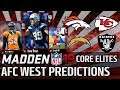 AFC West Top Core Elites Predictions | Madden 19
