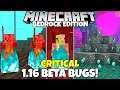 10 Critical Bugs That NEED To Be Fixed In Minecraft Bedrock! (1.16 Nether Update Beta)
