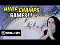 NHL 21 GAMEPLAY: HUGE CHAMPS GAMES!