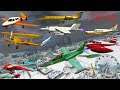 GTA V 2020 New Year's Day Best Every Airplanes Winter Snowing Heavily Crash and Fail Compilation