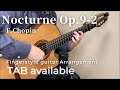 Nocturne Op.9 No.2-Chopin(Fingerstyle guitar)[TAB available]