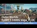 Outer Worlds AMD Ryzen 5 3400G Vega 11 OC Test - Gameplay Benchmark