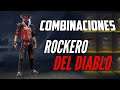 COMBINACIONES CON "ROCKERO DEL DIABLO"/MEJORES OUTFITS DE ROPA EN FREE FIRE