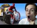 სპაიდერმენი ყველაზე სწრაფი მანქანებით GTA5 ში ! Spider-Man Stunts & Fails
