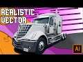 Vector Art | Lonestar Truck Realistic Style Vector Using Mesh Tool