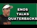 Dan Enos talks about the QBs after Spring Practice #13 | Miami Hurricanes Football